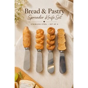 Y2K Cottagecore Bread Handle Spreader Knives Grandmacore Charcuterie Kitchen Set